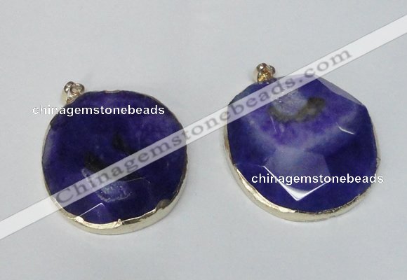 NGP1528 50*55mm - 55*60mm freeform druzy agate pendants