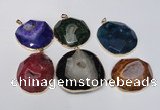 NGP1531 50*55mm - 55*60mm freeform druzy agate pendants