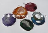 NGP1533 50*55mm - 55*60mm freeform druzy agate pendants