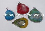 NGP1534 40*50mm - 50*60mm freeform druzy agate pendants