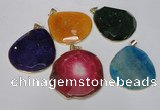 NGP1535 45*55mm - 50*60mm freeform agate gemstone pendants