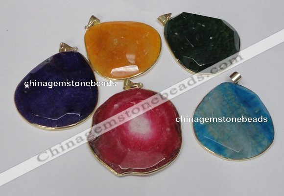 NGP1535 45*55mm - 50*60mm freeform agate gemstone pendants