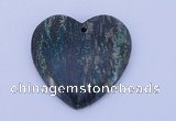 NGP154 2pcs 6*45mm heart fashion long spar stone pendants