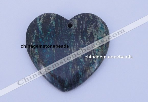 NGP154 2pcs 6*45mm heart fashion long spar stone pendants