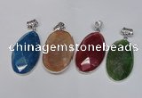 NGP1541 32*58mm - 35*62mm freeform agate gemstone pendants