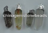 NGP1549 15*45mm - 20*65mm faceted nuggets mixed quartz pendants