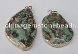 NGP1553 35*45mm - 45*55mm freeform ocean agate pendants