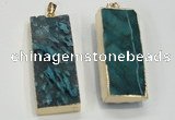 NGP1558 20*50mm - 22*50mm rectangle druzy agate pendants