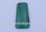 NGP157 2pcs 28*55mm trapezoid synthetic malachite pendants