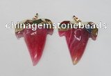 NGP1588 32*42mm - 35*45mm agate gemstone pendants