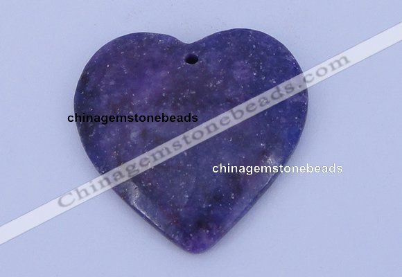 NGP159 2pcs 40*40mm heart kunzite gemstone pendants jewelry