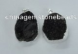 NGP1597 30*35mm - 35*40mm freeform druzy agate pendants