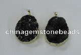 NGP1598 30*35mm - 35*40mm freeform druzy agate pendants