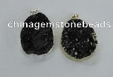 NGP1599 30*35mm - 35*40mm freeform druzy agate pendants