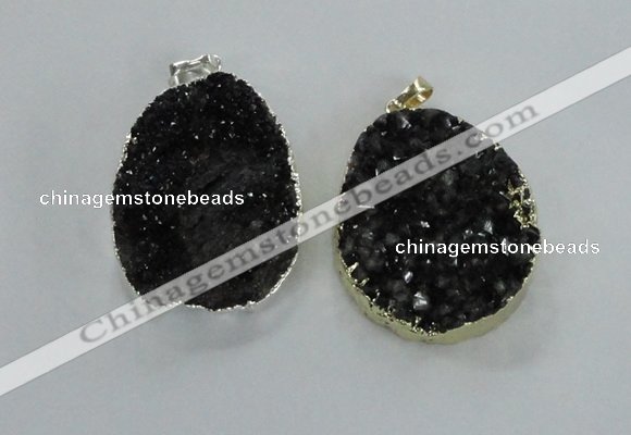 NGP1599 30*35mm - 35*40mm freeform druzy agate pendants