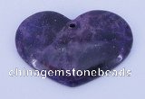 NGP160 2pcs 35*50mm heart kunzite gemstone pendants jewelry