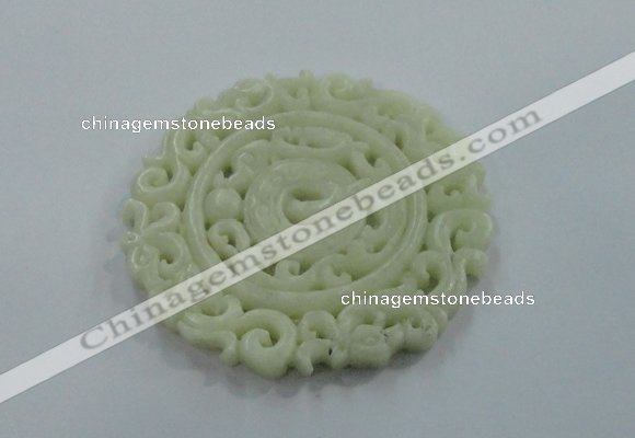 NGP1600 65*70mm Carved natural hetian jade pendants wholesale