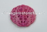 NGP1605 66*66mm Carved dyed natural hetian jade pendants wholesale