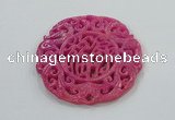 NGP1608 66*66mm Carved dyed natural hetian jade pendants wholesale