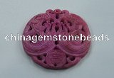 NGP1610 67*68mm Carved dyed natural hetian jade pendants wholesale
