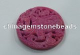 NGP1615 67*68mm Carved dyed natural hetian jade pendants wholesale