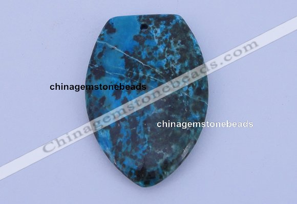 NGP162 2pcs 30*45mm fashion dyed chrysocolla gemstone pendants