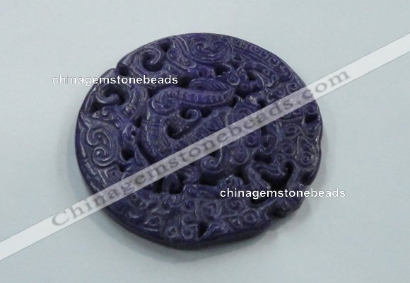 NGP1622 68*68mm Carved dyed natural hetian jade pendants wholesale