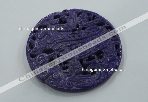 NGP1624 66*66mm Carved dyed natural hetian jade pendants wholesale