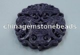 NGP1625 66*67mm Carved dyed natural hetian jade pendants wholesale