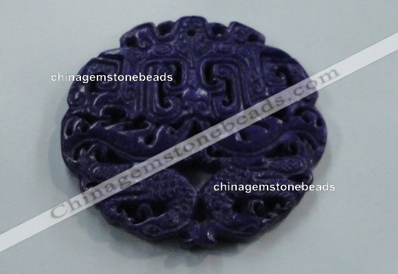 NGP1634 67*68mm Carved dyed natural hetian jade pendants wholesale