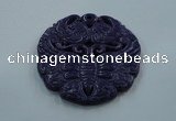 NGP1635 64*64mm Carved dyed natural hetian jade pendants wholesale