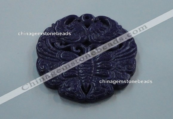 NGP1635 64*64mm Carved dyed natural hetian jade pendants wholesale