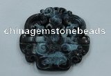 NGP1642 63*65mm Carved dyed natural hetian jade pendants wholesale