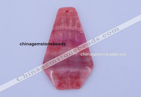 NGP166 2pcs 35*60mm dyed rhodochrosite gemstone pendants