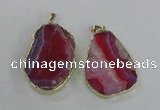 NGP1662 30*40mm - 35*45mm freeform druzy agate pendants