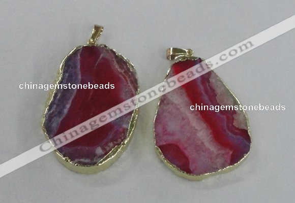 NGP1662 30*40mm - 35*45mm freeform druzy agate pendants