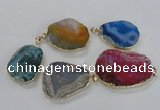 NGP1672 30*40mm - 35*45mm freeform agate gemstone pendants