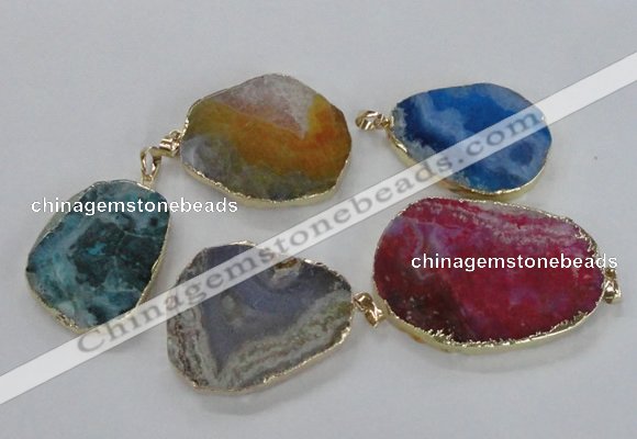 NGP1672 30*40mm - 35*45mm freeform agate gemstone pendants