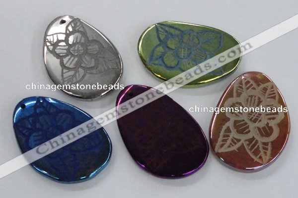 NGP1674 40*50mm - 45*60mm freeform agate gemstone pendants