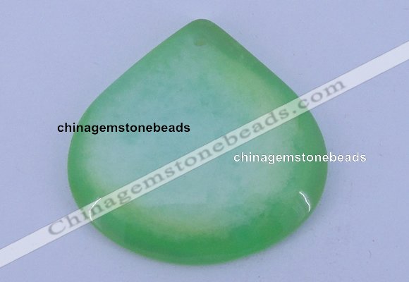 NGP169 2pcs 45*45mm heart dyed white jade gemstone pendants