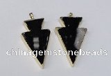 NGP1694 28*50mm - 30*55mm arrowhead agate gemstone pendants