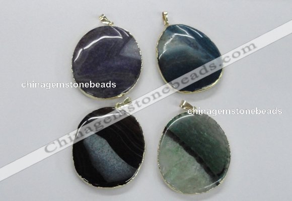 NGP1705 35*45mm - 45*50mm freeform agate gemstone pendants