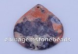 NGP172 2pcs 6*44mm flat teardrop brecciated jasper gemstone pendants