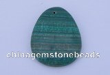 NGP175 2pcs 32*42mm teardrop synthetic malachite gemstone pendants