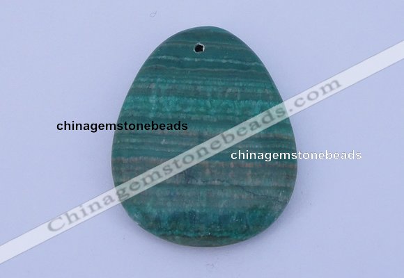 NGP175 2pcs 32*42mm teardrop synthetic malachite gemstone pendants