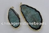 NGP1756 35*60mm - 50*80mm freeform druzy agate gemstone pendants