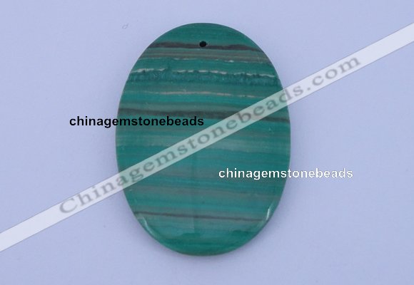 NGP176 2pcs 35*40mm oval synthetic malachite gemstone pendants