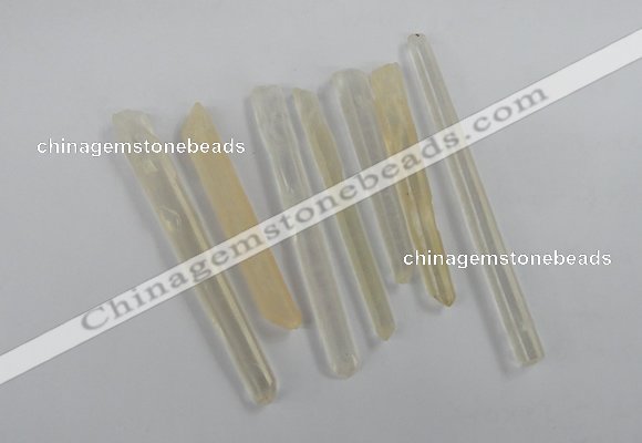 NGP1760 6*55mm - 8*80mm sticks white crystal beads pendants