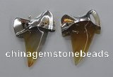 NGP1778 35*45mm - 38*55mm teeth-shaped agate gemstone pendants