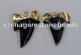 NGP1779 35*45mm - 38*55mm teeth-shaped agate gemstone pendants